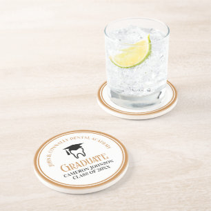 Chic Dental School Custom Graduate Keepsake Coaster