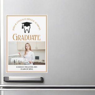 Chic Dental School Photo Custom Graduation Magnet