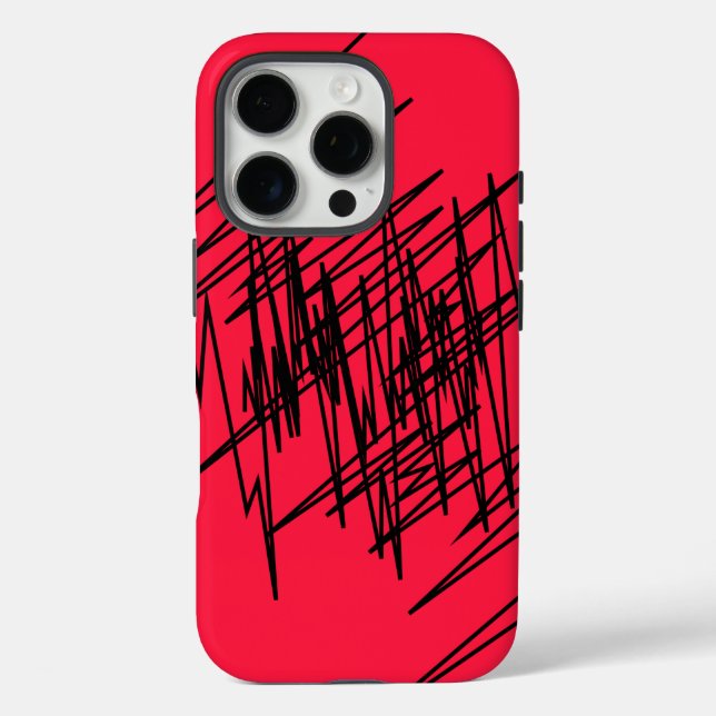 Chic Design on Red Case-Mate iPhone Case (Back)