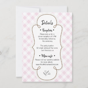 chic details wedding invitation