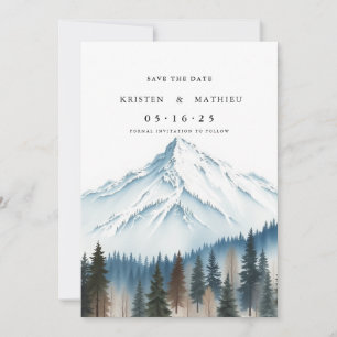 Chic Digital Mountain Save The Date