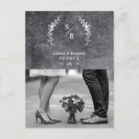 Chic Dirty Alternative Photo Chalkboard Wedding