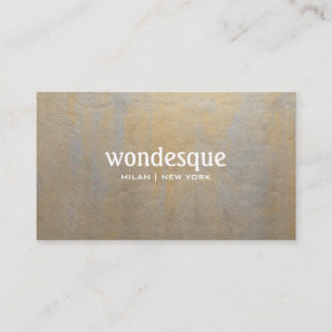 Chic Distressed Grey Satin gold professional Business Card