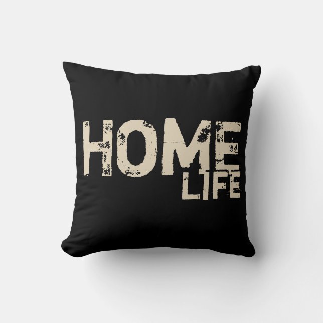 chic distressed khaki HOME LIFE | Throw Pillow (Front)