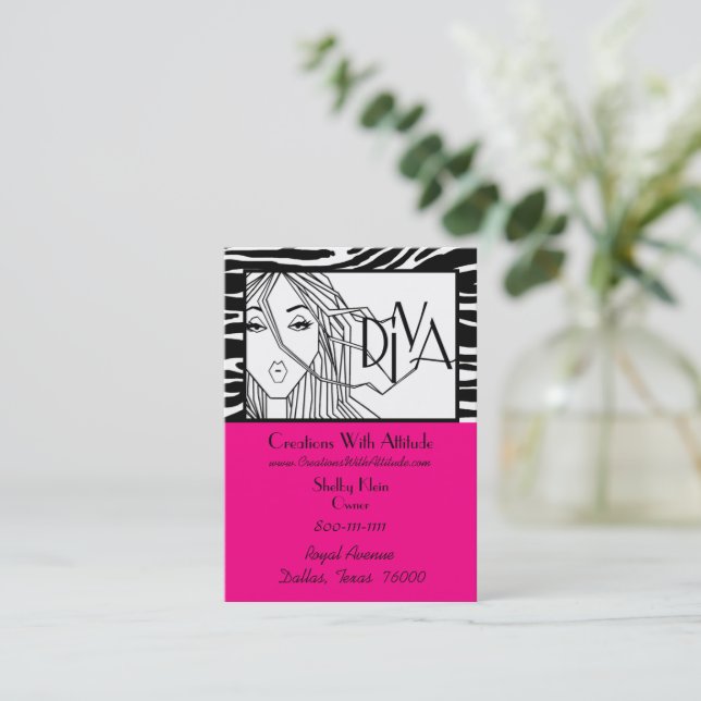 Chic DIVA Business Card (Standing Front)