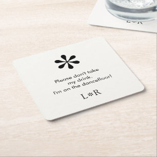 Chic Don't take my Drink Paper Coaster