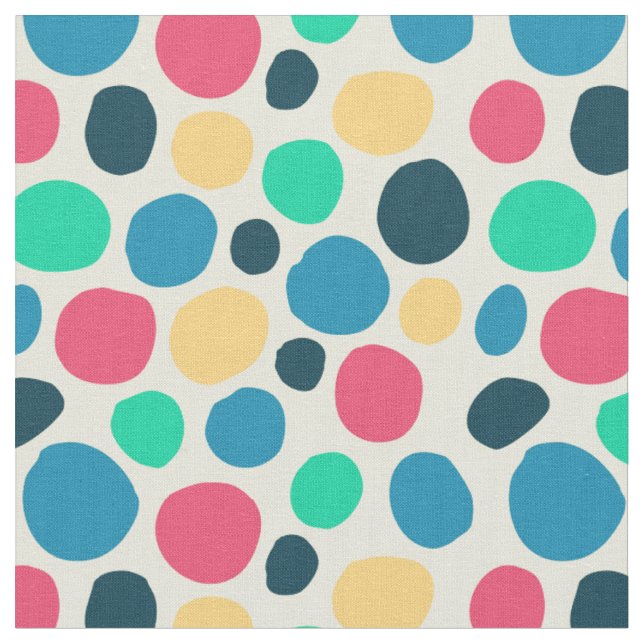   Chic dot pattern in cool hues Fabric (Close Up)