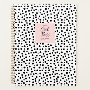 Chic Dots Blush Girl Boss Personalised Business Planner