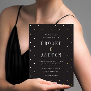 Chic Dots FOIL Modern Wedding Invitation Foil Invi