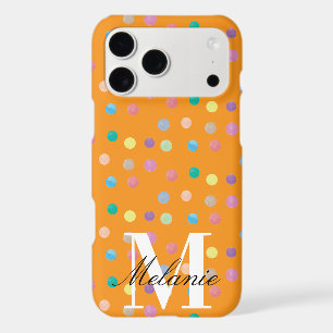 Chic Dots Watercolor Rainbow Custom Monogram
