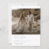 Chic Double Sided Photo Qr Code Wedding