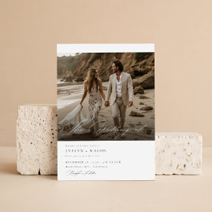 Chic Double Sided Photo Qr Code Wedding Invitation