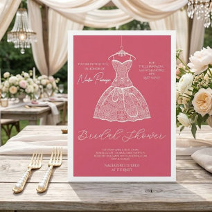 Chic Dressed for the Occasion Bridal Shower Party Invitation