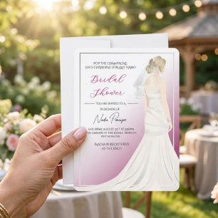 Chic Dressed for the Occasion Bridal Shower Party Invitation