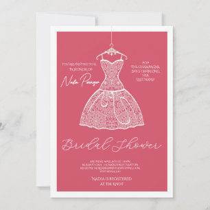 Chic Dressed for the Occasion Bridal Shower Party Invitation