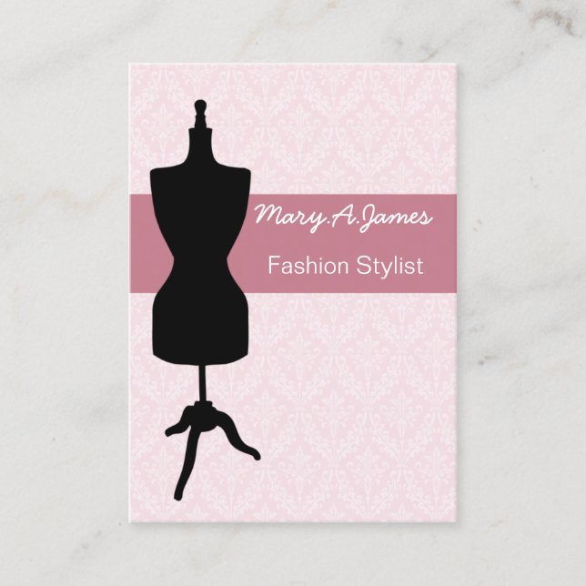 chic dressmaker mannequin Business Cards (Front)