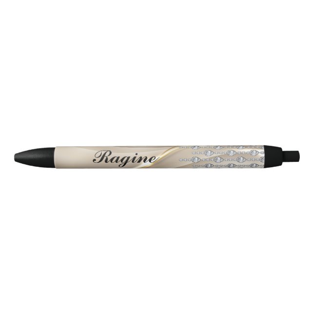 Chic Dripping Diamonds Personalised Pen (Front)