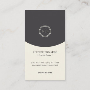 Chic Dual-Tone Professional Business Card