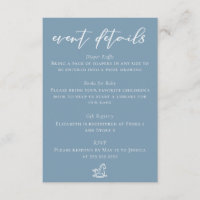 Chic Dusty Blue Baby Shower Event Details