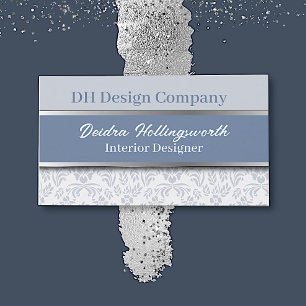 Chic Dusty Blue Business Card