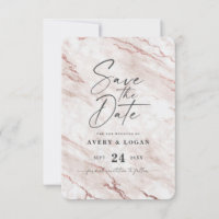 Chic Dusty Pink Marble with Rose Gold Foil Details