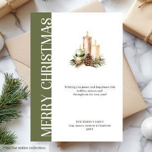 Chic Earthy Colors Holiday Greetings Printable  Card
