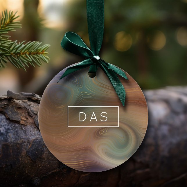 Chic Earthy Strata | Natural Copper Stone Agate Ceramic Tree Decoration (Creator Uploaded)