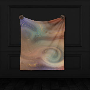 Chic Earthy Strata   Natural Copper Stone Agate Fleece Blanket