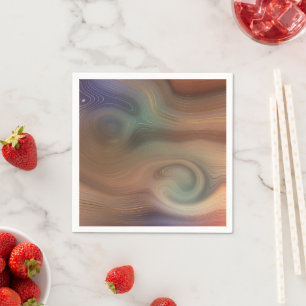 Chic Earthy Strata Natural Copper Stone Agate Napkin