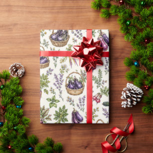 Chic Eggplant Wrapping Paper