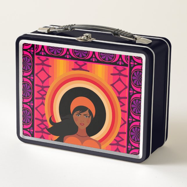 Chic Elegance Girl Cute Metal Lunch Box (Front)