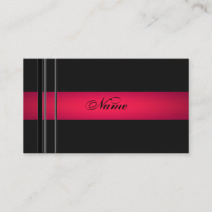 Chic Elegance in Black and Hot Pink Business Cards