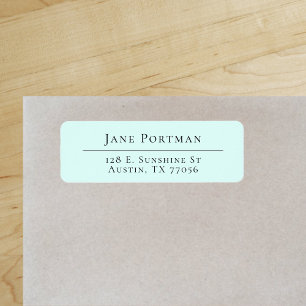Chic Elegance   Modern Aqua Blue   Return Address
