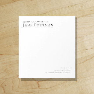 Chic Elegance | Modern | From the Desk of | Notepad