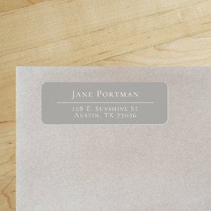 Chic Elegance   Modern   Grey   Return Address