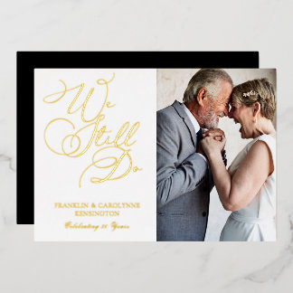 Chic Elegant Anniversary Vow Renewal Photo