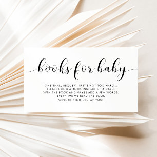 Chic elegant baby shower book request card