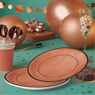 Chic Elegant Burnt Orange Ember Dreams Collection Paper Plate
