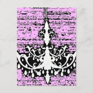 Chic Elegant Chandelier Postcard