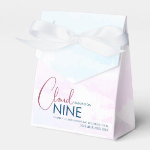 Chic Elegant Cloud Nine Bridal Shower Pink Blue Favour Box