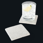 Chic elegant glamour White Faux Glitter Stone Coaster<br><div class="desc">An elegant chic glamour white faux glitter pattern. A chic modern girly luxury glitter design background. Get this trendy girly white abstract glitter for her or anyone on any occasion.</div>