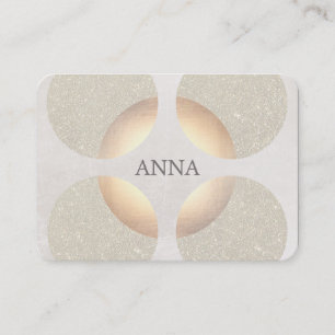 Chic Elegant Glitter Faux Gold Beauty and Fashion Business Card