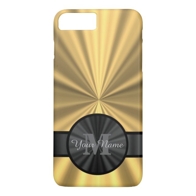 Chic elegant gold personalised monogram Case-Mate iPhone case (Back)