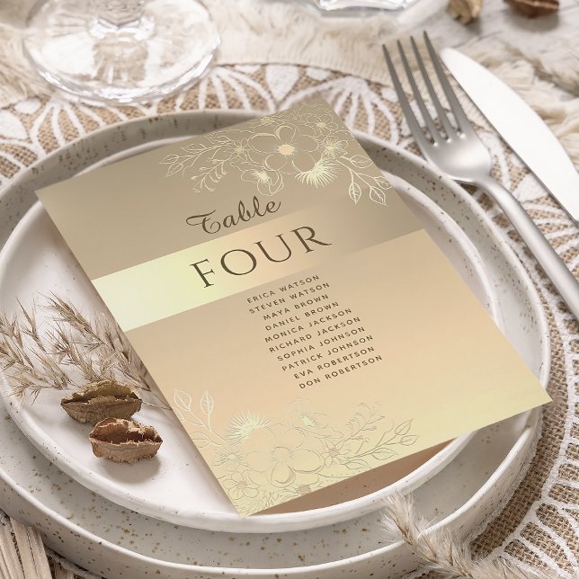 Chic Elegant Gold Wedding Seating Chart (Creator Uploaded)