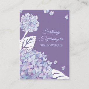 Chic Elegant Hydrangeas Therapist Business Cards