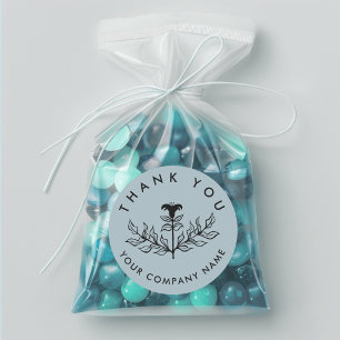 Chic Elegant Lily ORDER THANK YOU CUSTOM Classic Round Sticker