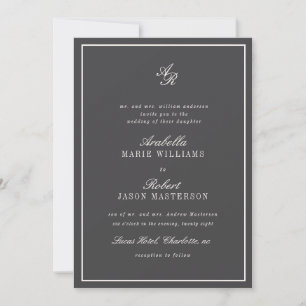 Chic Elegant Luxurious Wedding Invitation