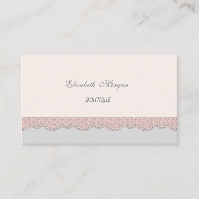 Chic Elegant Luxury ,Lace Business Card (Front)