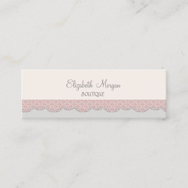Chic Elegant Luxury ,Lace Mini Business Card (Front)