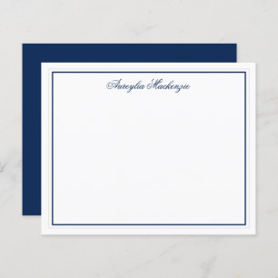Chic Elegant Navy Blue and White Personalised